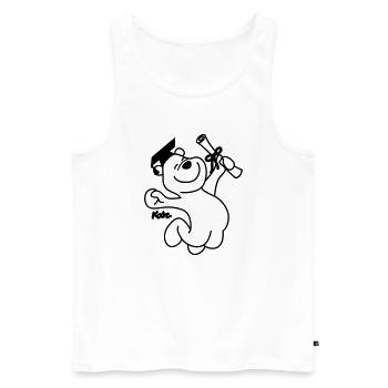 diploma bear - Men's Premium Organic Tank Top - white - Front - Michal (187cm)