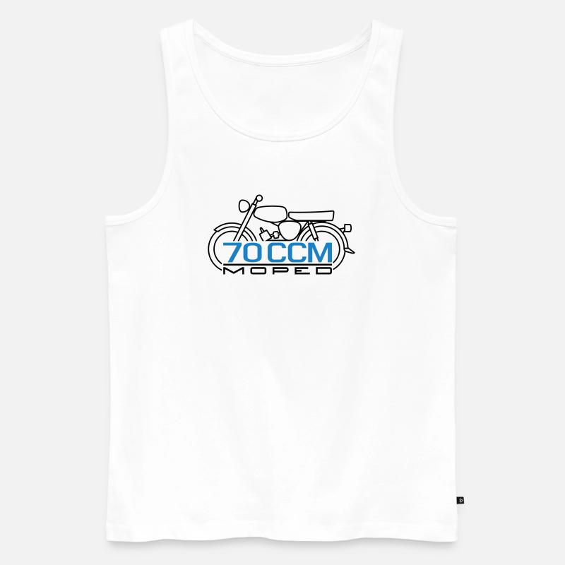 70ccm Moped S50 Emblem - Männer Premium Bio Tank Top - Weiß