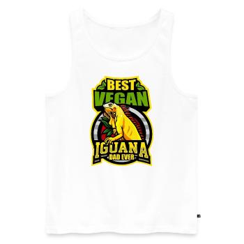 Iguana - Men's Premium Organic Tank Top - white - Front - AI Model Male 178 light (178cm)