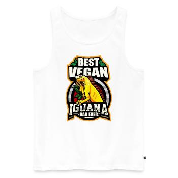 Leguan Liebhaber - Männer Premium Bio Tank Top - Weiß - Vorne - Michal (187cm)