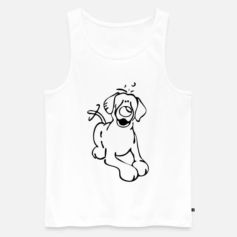 Labrador Retriever - Hund - Männer Premium Bio Tank Top - Weiß