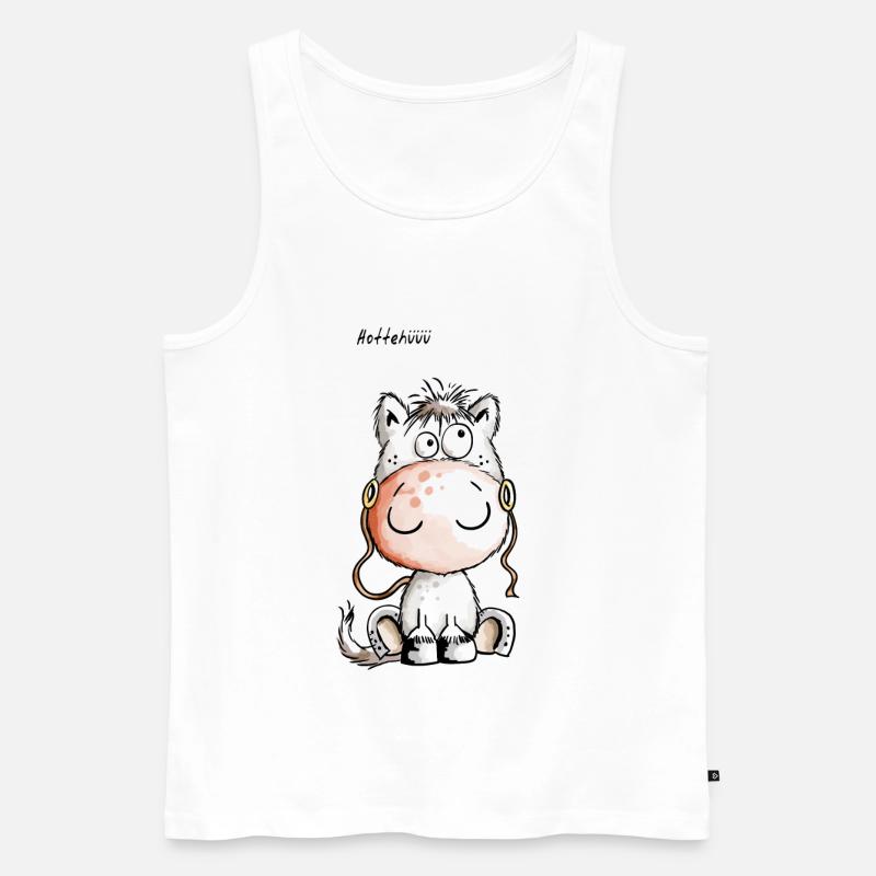 Knuffiges Hottehüüü Pferdchen - Pferd - Comic - Männer Premium Bio Tank Top - Weiß