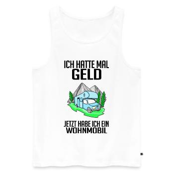 Wohnmobil Wohnwagen Campen Camping - Männer Premium Bio Tank Top - Weiß - Vorne - Michal (187cm)