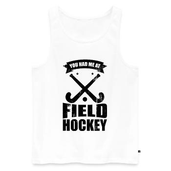 You had me playing field hockey - Men's Premium Organic Tank Top - white - Front - AI Model Male 178 light (178cm)