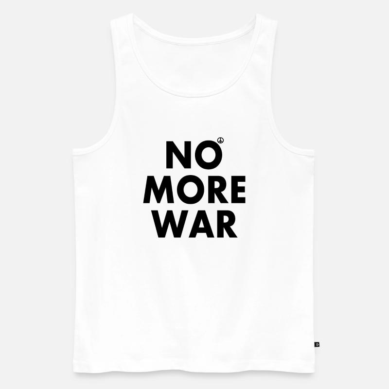 No more war - Männer Premium Bio Tank Top - Weiß
