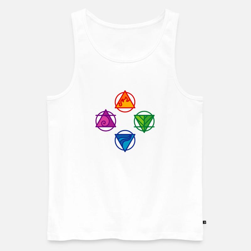 4 ELEMENTE - Männer Premium Bio Tank Top - Weiß