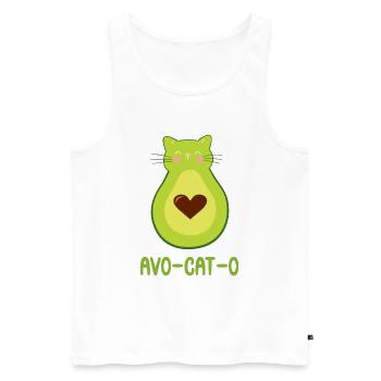 Eine lustige Avocato Katze Avocado Katzen - Männer Premium Bio Tank Top - Weiß - Vorne - Michal (187cm)
