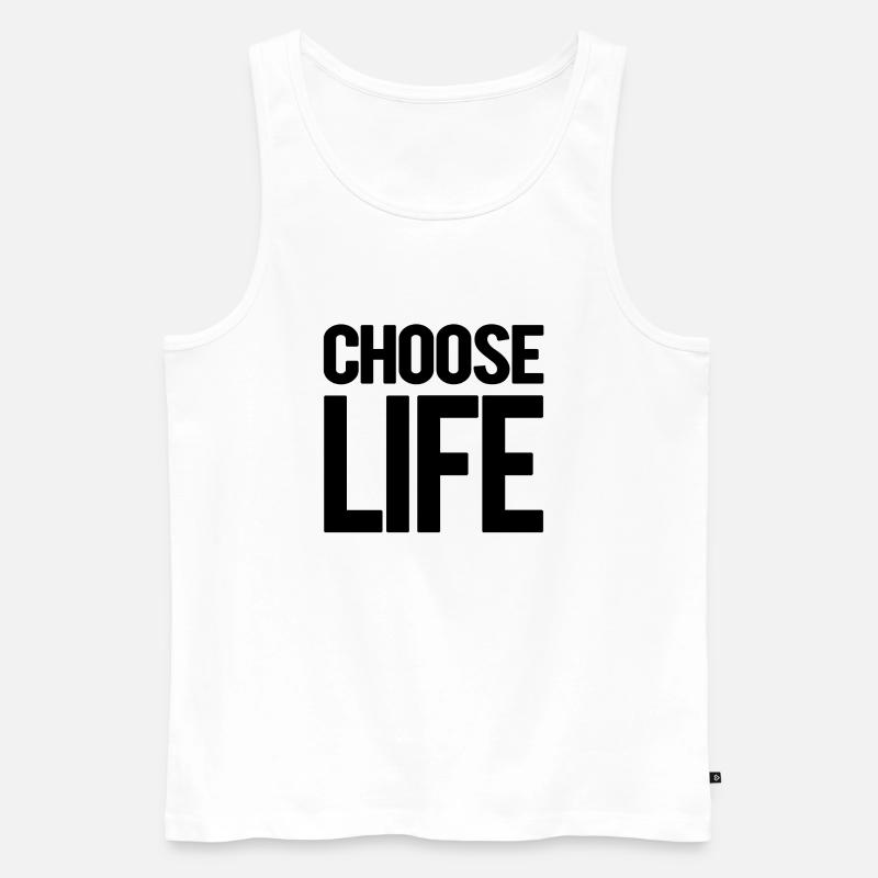 wählen Sie das Leben - Männer Premium Bio Tank Top - Weiß
