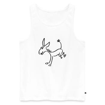 Esel - Männer Premium Bio Tank Top - Weiß - Vorne - Michal (187cm)