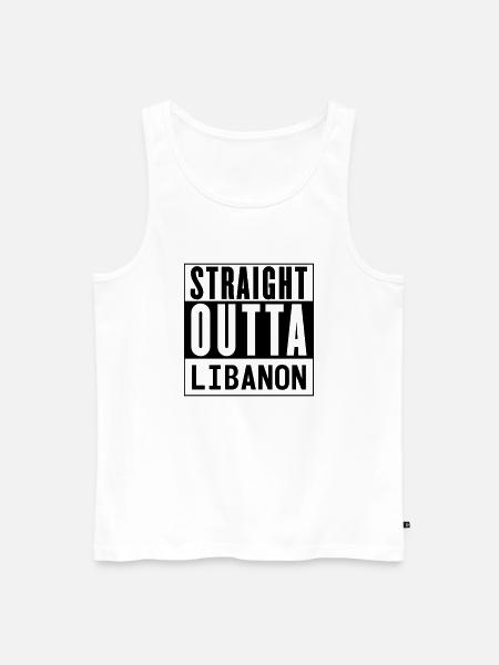 Libanon - Männer Premium Bio Tank Top - Weiß
