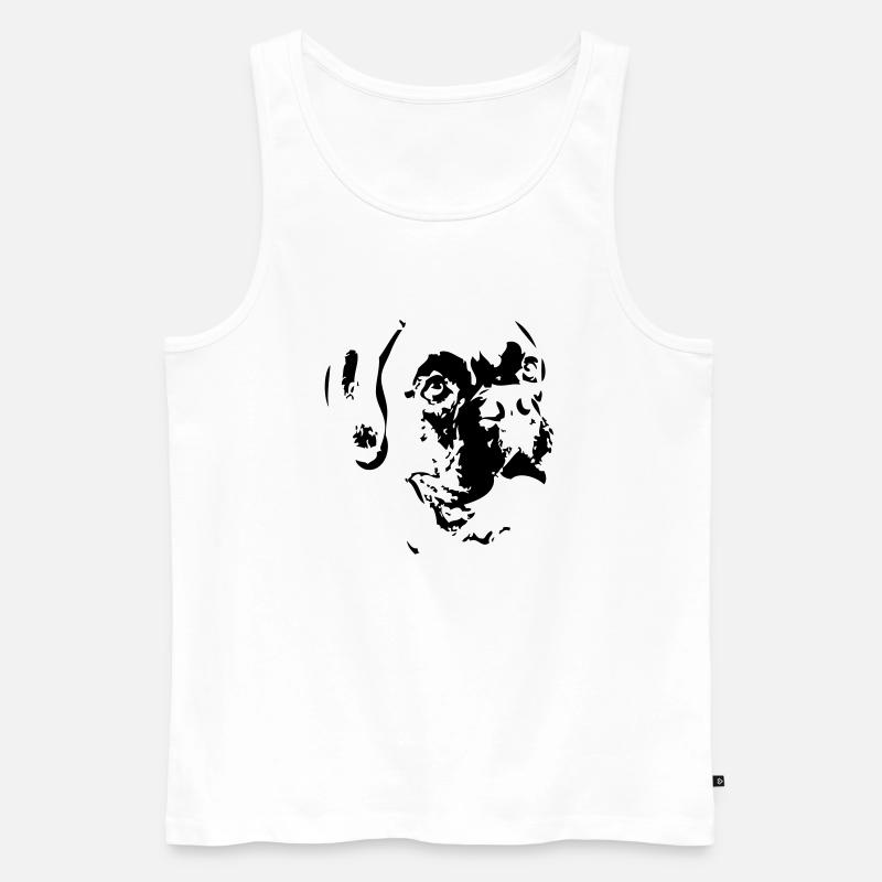 Boxer - Männer Premium Bio Tank Top - Weiß
