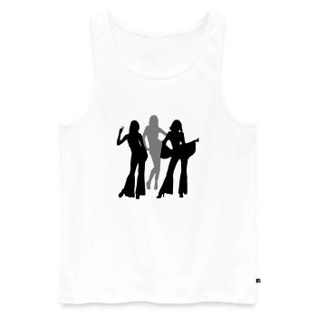 70s and 80s woman and girls iii - Männer Premium Bio Tank Top - Weiß - Vorne - Michal (187cm)