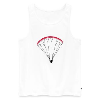 Paraglider Gleitschirm - Männer Premium Bio Tank Top - Weiß - Vorne - AI Model Male 178 light (178cm)