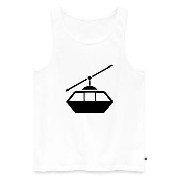 Seilbahn - Männer Premium Bio Tank Top - Weiß - Vorne - AI Model Male 178 light (178cm)