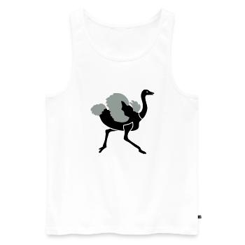 Strauss - Männer Premium Bio Tank Top - Weiß - Vorne - AI Model Male 178 light (178cm)