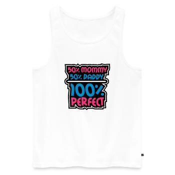 100 Procent Perfect - Débardeur bio Premium Homme - blanc - Devant - Michal (187cm)