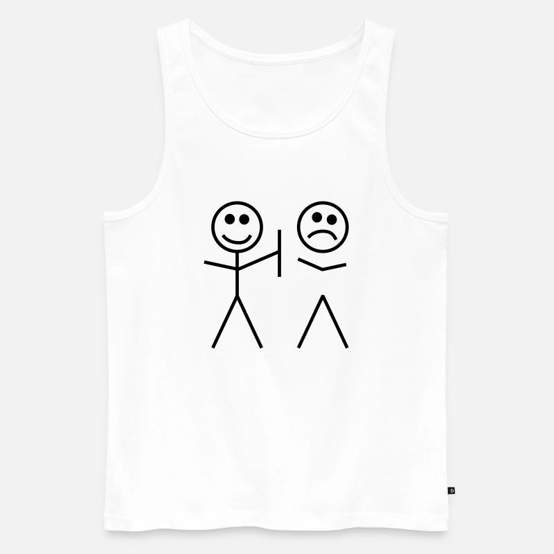 gemeines strichmännchen humor - Männer Premium Bio Tank Top - Weiß