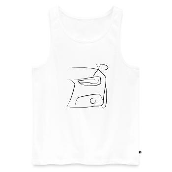 Auto Front Scheinwerfer Tribal - Männer Premium Bio Tank Top - Weiß - Vorne - AI Model Male 178 light (178cm)