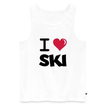 i_love_ski - Männer Premium Bio Tank Top - Weiß - Vorne - Michal (187cm)