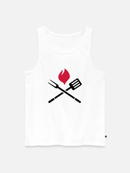 BBQ barbecue - Men's Premium Organic Tank Top - white