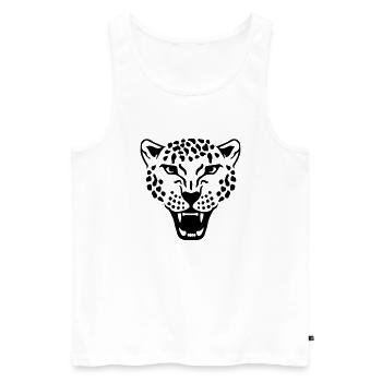 Leopard - Men's Premium Organic Tank Top - white - Front - AI Model Male 178 light (178cm)