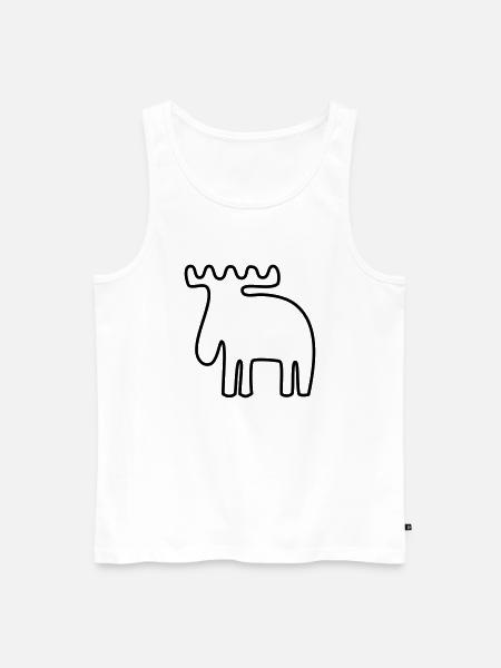 Elch - Männer Premium Bio Tank Top - Weiß