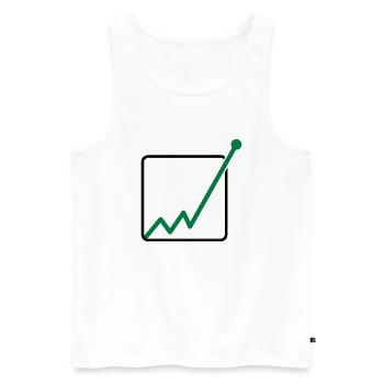 gewinn durch die decke linie diagramm pfeil aufste - Männer Premium Bio Tank Top - Weiß - Vorne - AI Model Male 178 light (178cm)