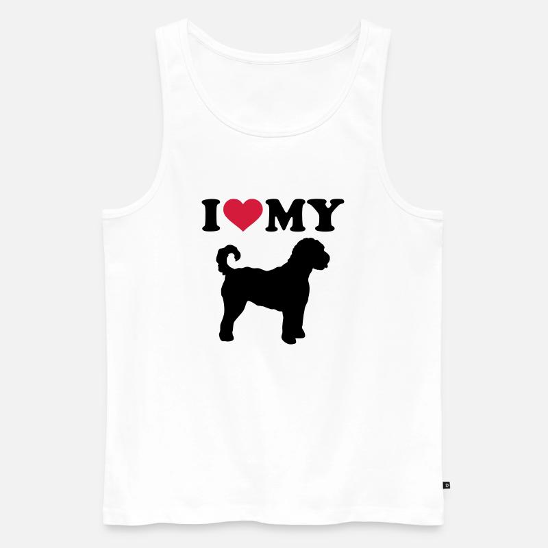Labradoodle - Männer Premium Bio Tank Top - Weiß