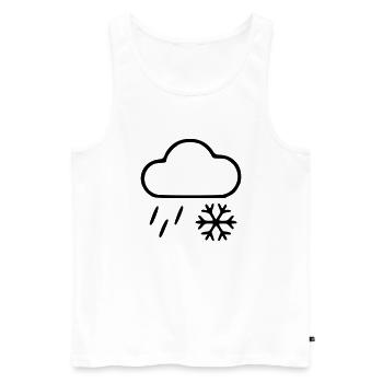 Rain & Snow - Men's Premium Organic Tank Top - white - Front - AI Model Male 178 light (178cm)
