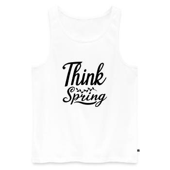 4 thing spring - Men's Premium Organic Tank Top - white - Front - AI Model Male 178 light (178cm)