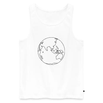 Erde - Männer Premium Bio Tank Top - Weiß - Vorne - AI Model Male 178 light (178cm)