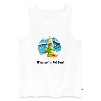 Wellenachterbahn - Männer Premium Bio Tank Top - Weiß - Vorne - Michal (187cm)