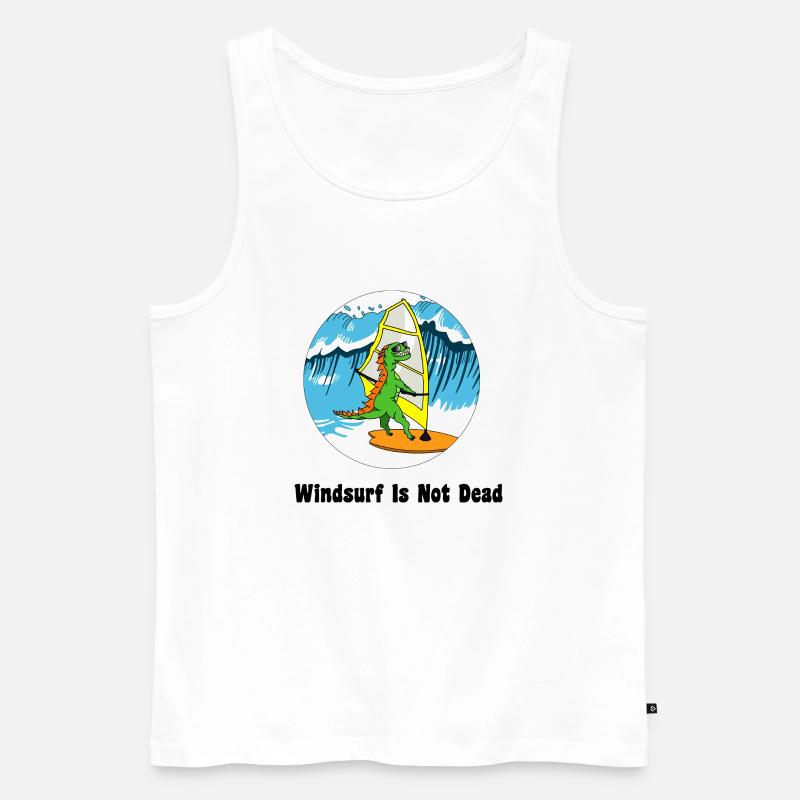 Wellenachterbahn - Männer Premium Bio Tank Top - Weiß
