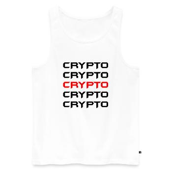 Bitcoin Trading Crypto Aktien - Männer Premium Bio Tank Top - Weiß - Vorne - Michal (187cm)