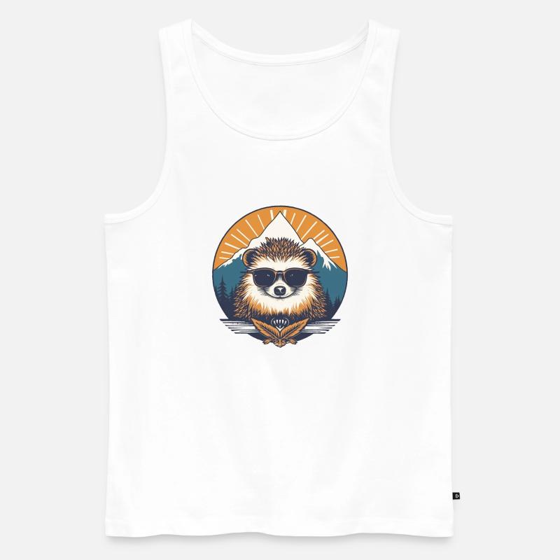 Cooler Igel - Männer Premium Bio Tank Top - Weiß