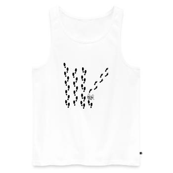 Traces of Freedom - Men's Premium Organic Tank Top - white - Front - Michal (187cm)
