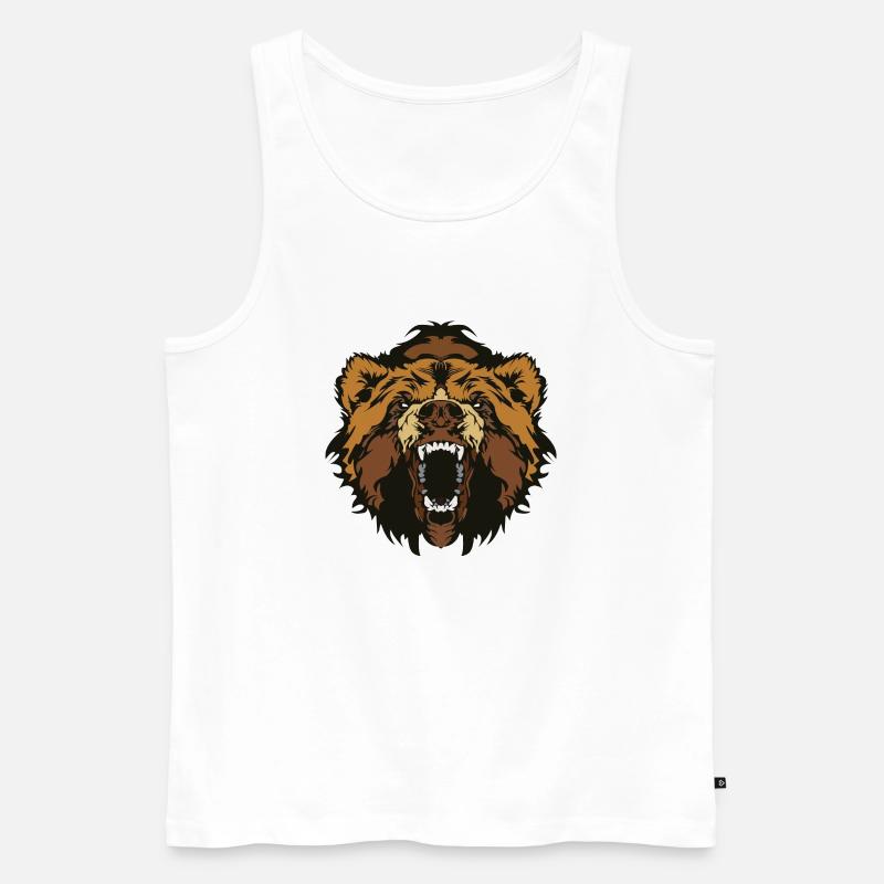 Wildtiere - Männer Premium Bio Tank Top - Weiß