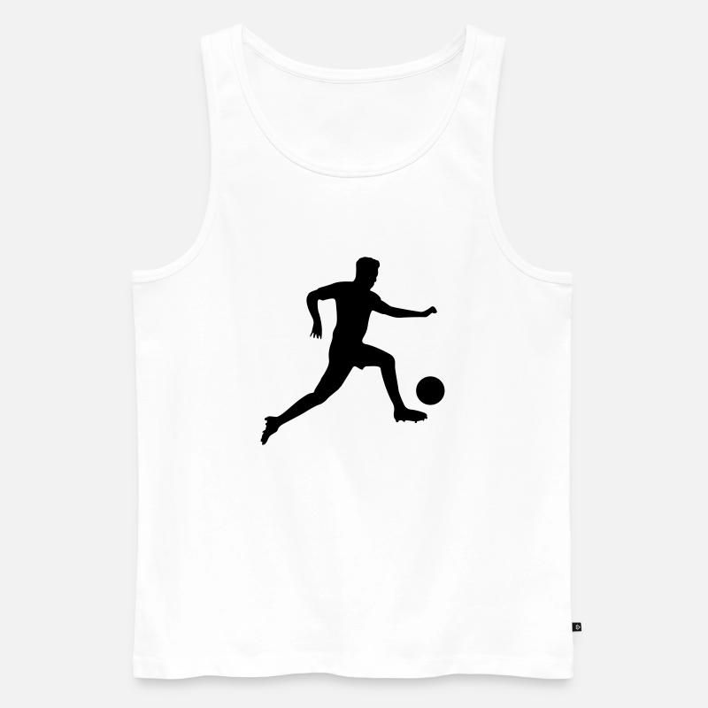 fußball spieler - Männer Premium Bio Tank Top - Weiß