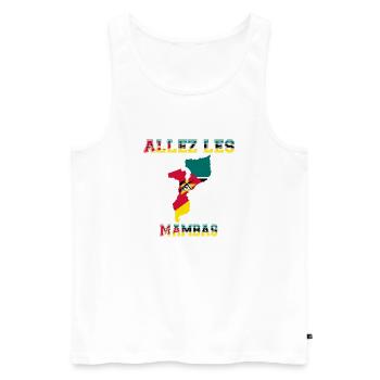 Allez Les Mambas Maillot de Pied Os Mambas - Débardeur bio Premium Homme - blanc - Devant - Michal (187cm)