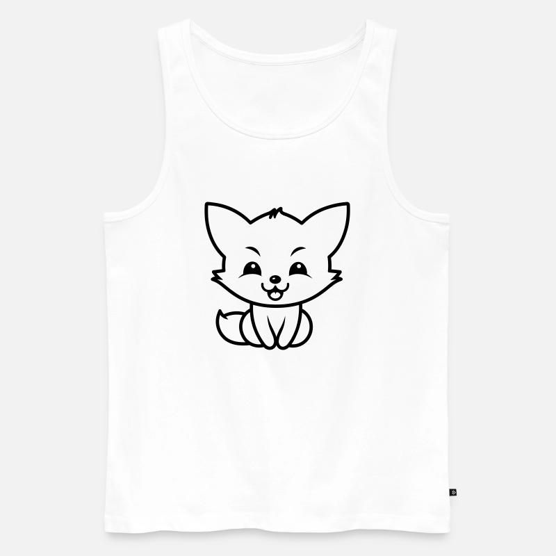 Fuchs - Männer Premium Bio Tank Top - Weiß