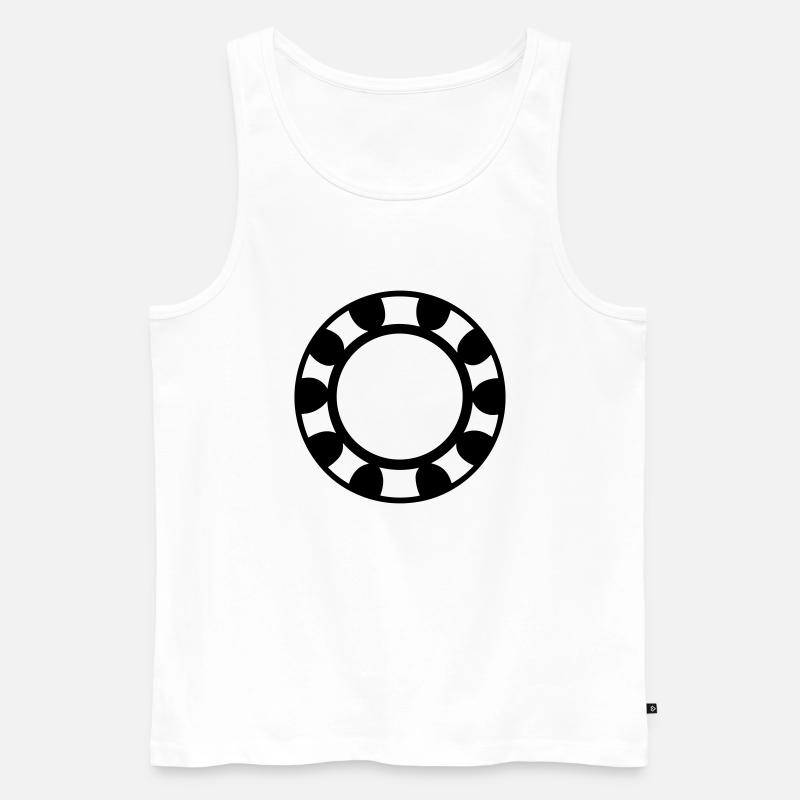 Poker-Chip - Männer Premium Bio Tank Top - Weiß