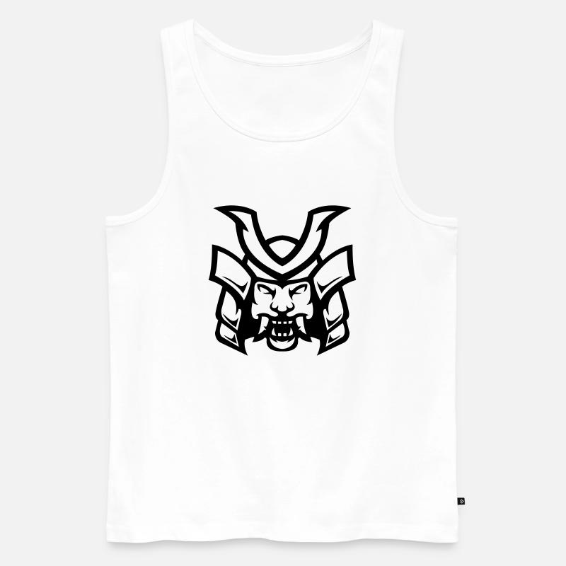 Ronin Samurai - Männer Premium Bio Tank Top - Weiß