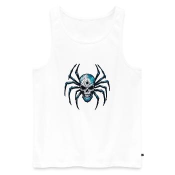 Araignée / Toile / Animal de compagnie / Reptile / Huit pattes - Débardeur bio Premium Homme - blanc - Devant - AI Model Male 178 light (178cm)