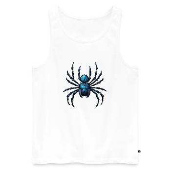 Araignée / Toile / Animal de compagnie / Reptile / Huit pattes - Débardeur bio Premium Homme - blanc - Devant - AI Model Male 178 light (178cm)