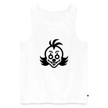 Clown - Men's Premium Organic Tank Top - white - Front - AI Model Male 178 light (178cm)