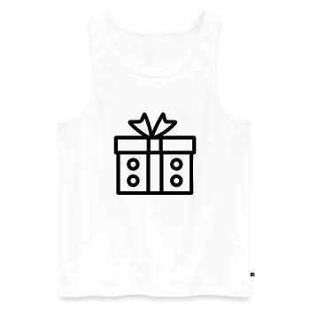 Kleine Geschenkbox - Männer Premium Bio Tank Top - Weiß - Vorne - AI Model Male 178 light (178cm)