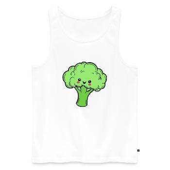 Brokkoli Baby - Männer Premium Bio Tank Top - Weiß - Vorne - Michal (187cm)