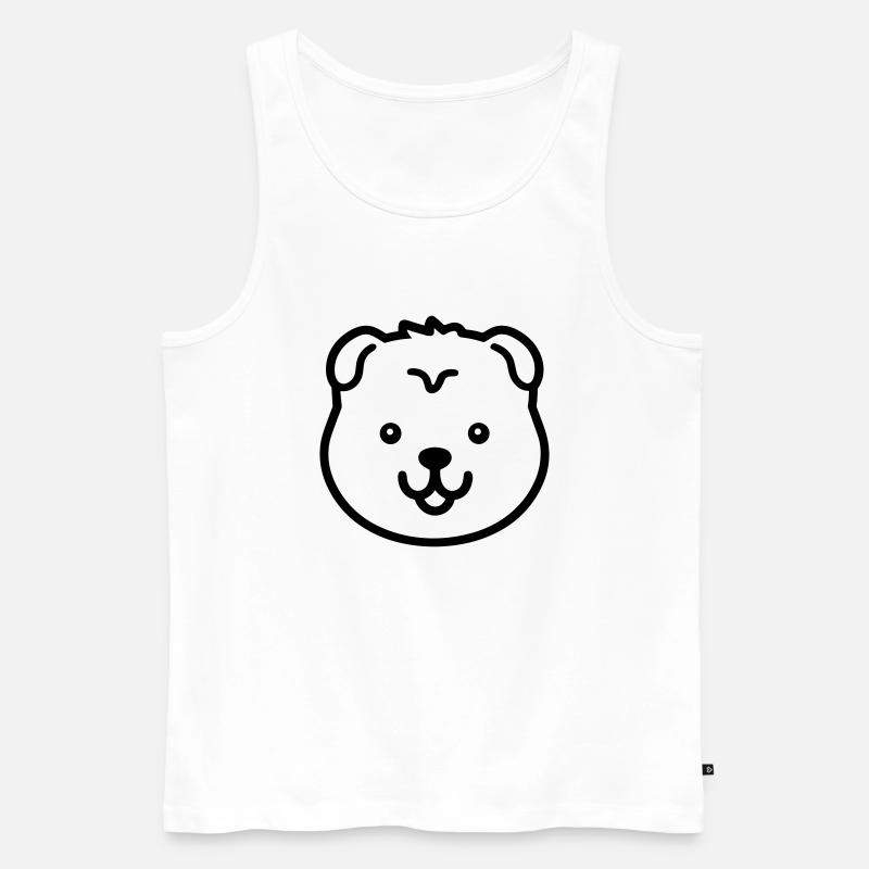 Hund - Männer Premium Bio Tank Top - Weiß