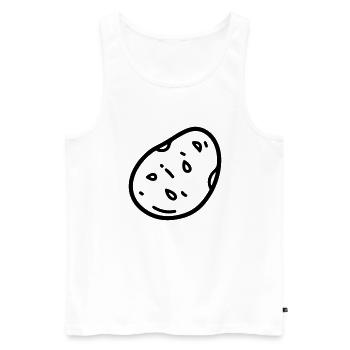 patate - Débardeur bio Premium Homme - blanc - Devant - Michal (187cm)