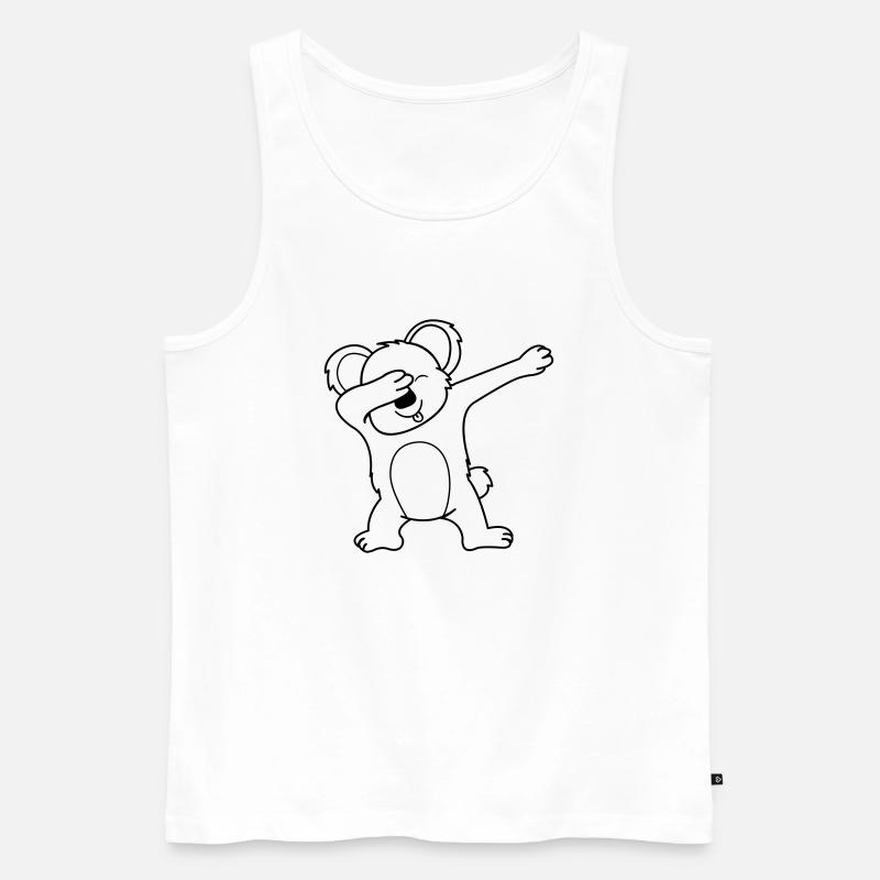 Koala Dabbing 01 - Men's Premium Organic Tank Top - white
